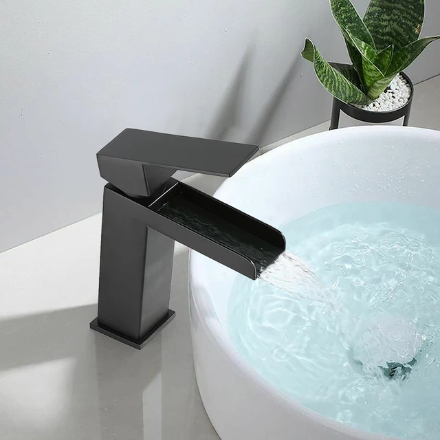 Grifo de lavabo de baño Grifo Mezclador Monomando con Aireador Acero  Inoxidable