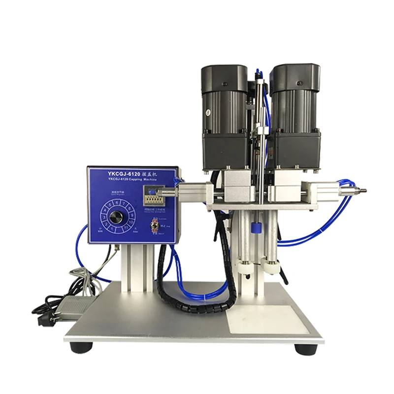 

Настольный полуавтоматический пневматический инструмент для закупорки пищевых соков и напитков пластиковая бутылка винтовой инструмент для скручивания 110/220 В