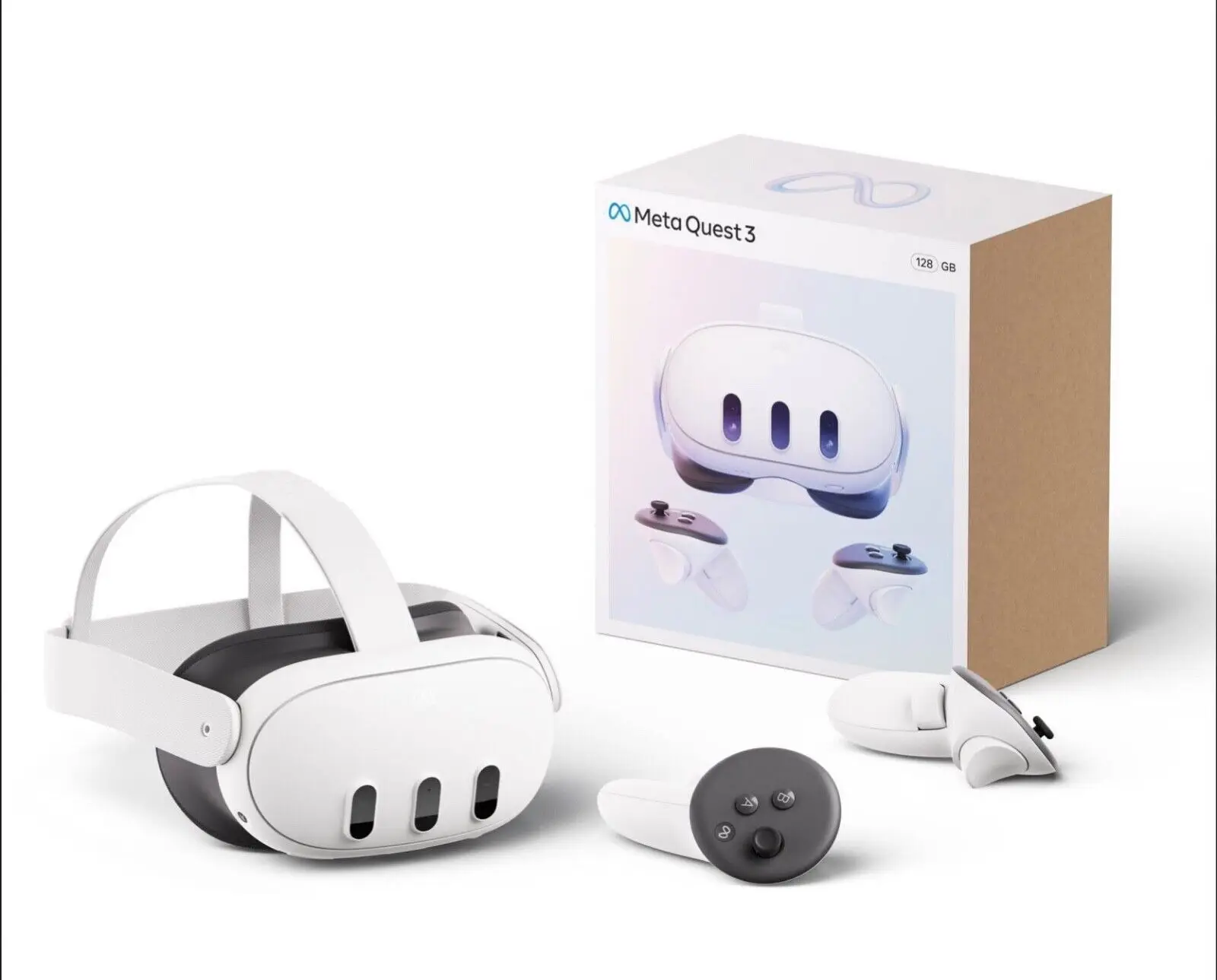 

Лидер продаж, новая гарнитура Meta's Quest 3 128 ГБ VR, белая