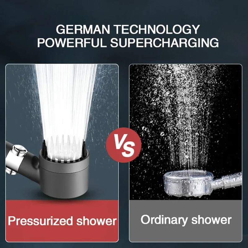 igh-pressure Shower Head 3-mode Adjustable Spray with Massage Brush Filter Rain Shower Faucet Bathroom Accessories 4