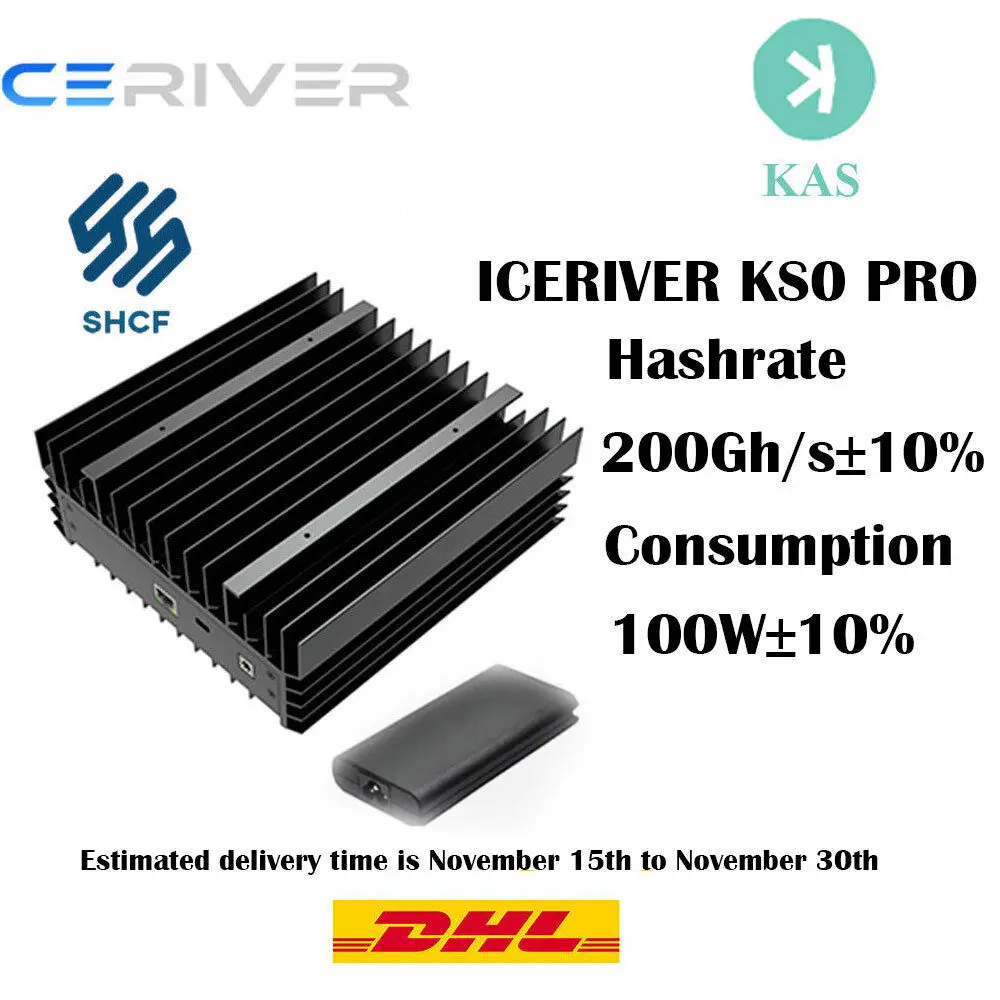 BR BUY 3 GET 2 무료 신제품 아이스 리버 KAS KS0 프로 Asic 카스파 광부 200Gh/S PSU 포함