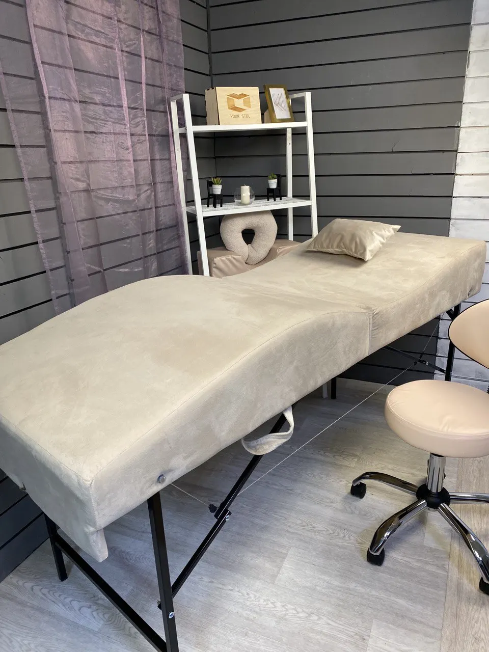 Кушетка для наращивания ресниц анатомическая складная