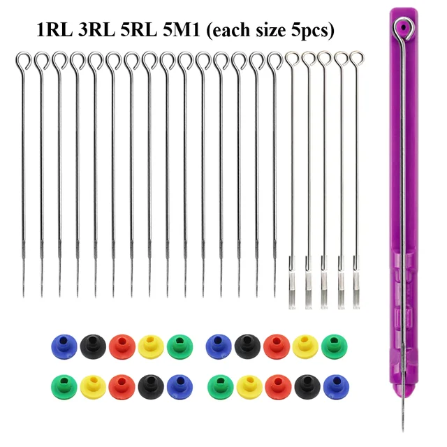 3D Hand Poke and Stick Tool Kit Tattoo Needle DIY Stick Poke Ink Needle