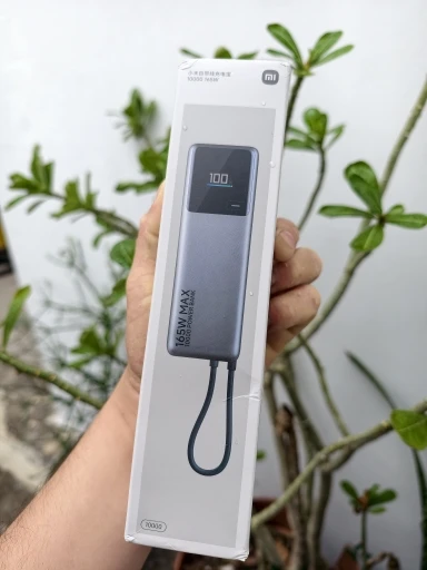 Xiaomi 165W Power Bank 10000 PB1165MI Integrated USB C Cable LED