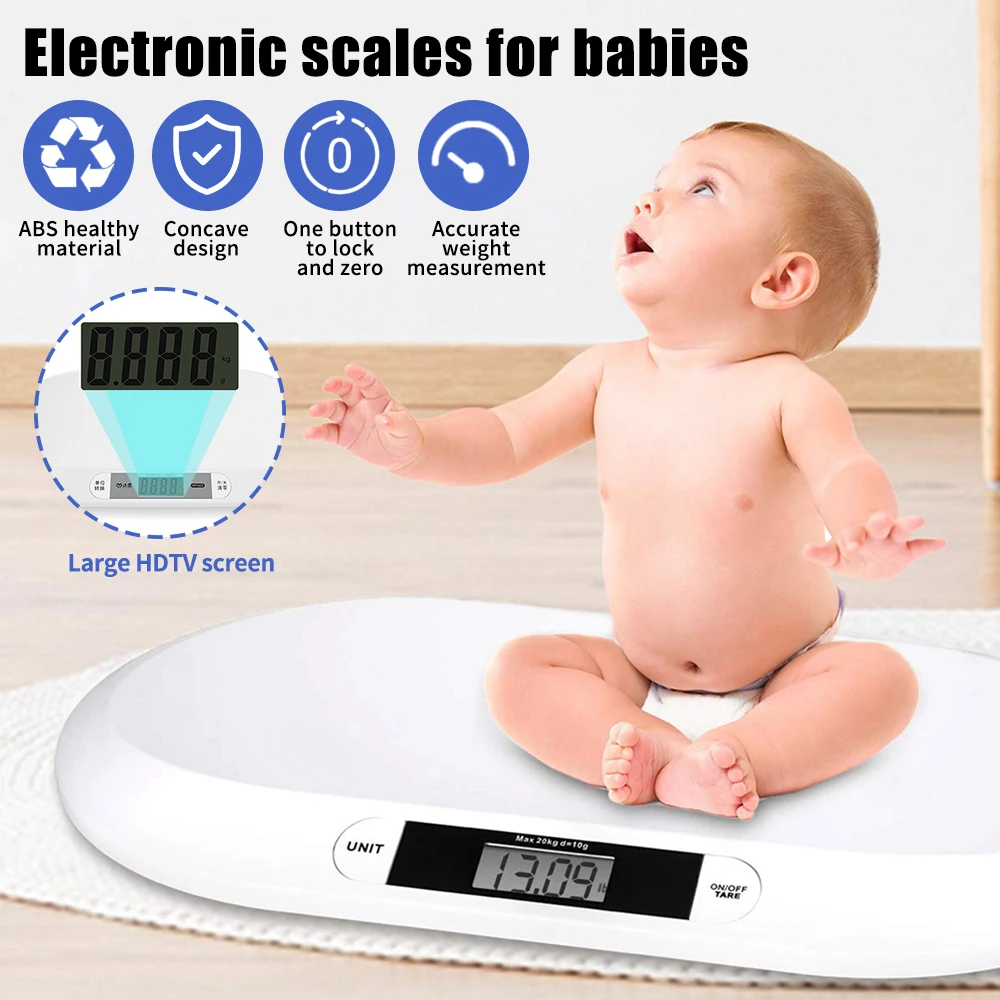Baby Electronic Scale Multi-function Digital Weight Scale Youngsters Pet Mother and Baby Scales Smart 44lbs