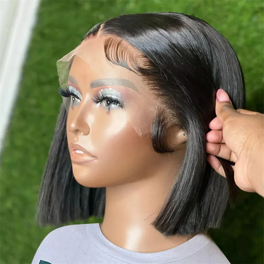 

Bob Lace Front Wig Human Hair Bob Wig for Black Women 13X4 Lace Human Hair Bob Wig Brazilian Pre Plucked Remy Natural Hair