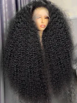 250 Density 13X6 HD Lace Frontal Curly Wigs Human Hair 30 40 Inch Loose Deep Wave 13X5 Transparent Lace Front Wet And Wavy Wig 1
