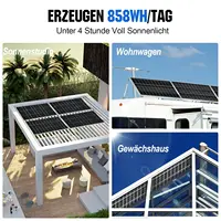 Panneau solaire bifacial ECO-WORTHY 195 W, module solaire monocristallin 18 V pour batterie 12 V, panneau solaire photovoltaïque 12 V, idéal pour camping-car, système de balcon, abris de jardin, bateaux 4
