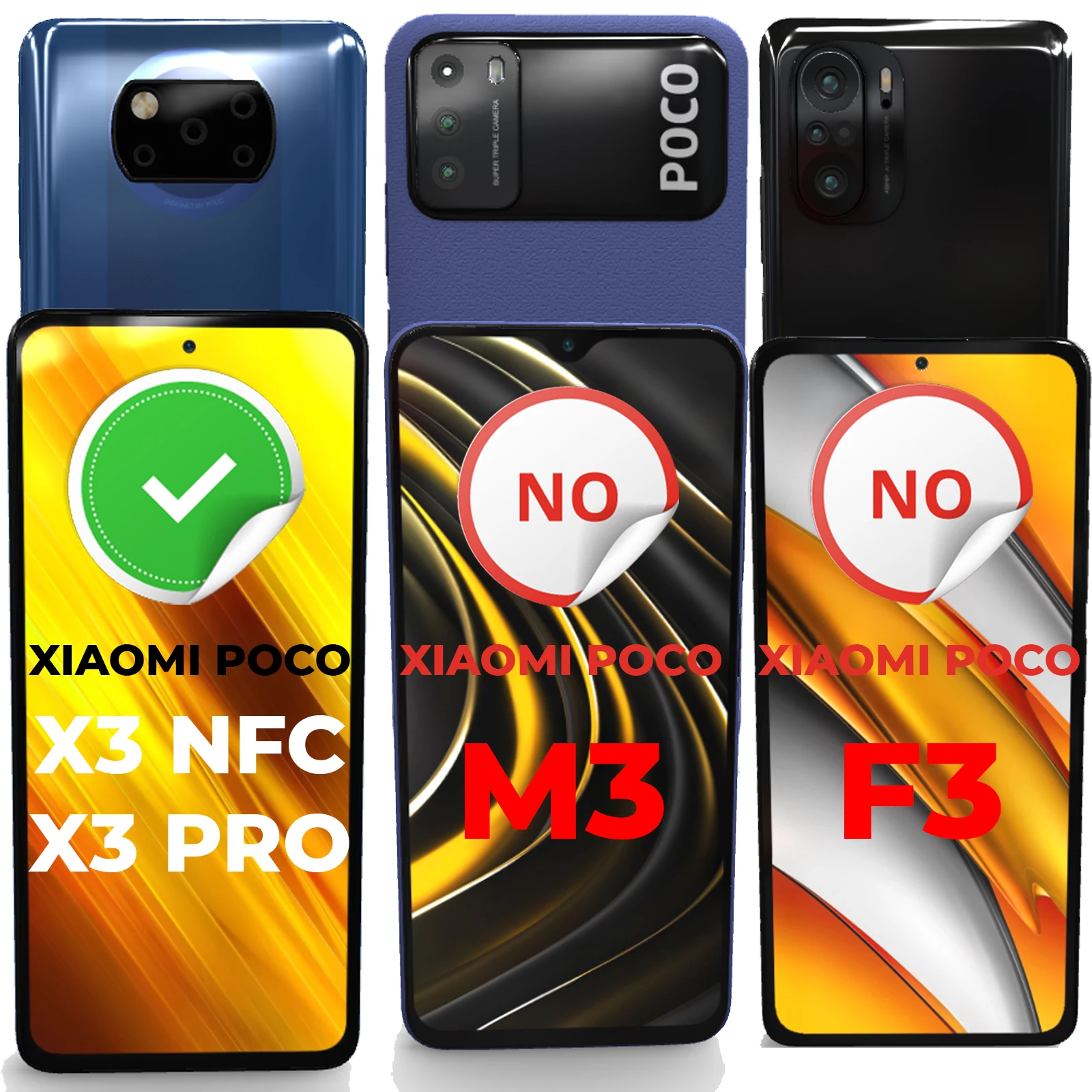 Paquete de 3 + 2 protectores de pantalla para Xiaomi Poco X3 NFC/Poco X3  Pro + 2 protectores de lente de cámara, [dureza 9H] [sin burbujas] [A  prueba