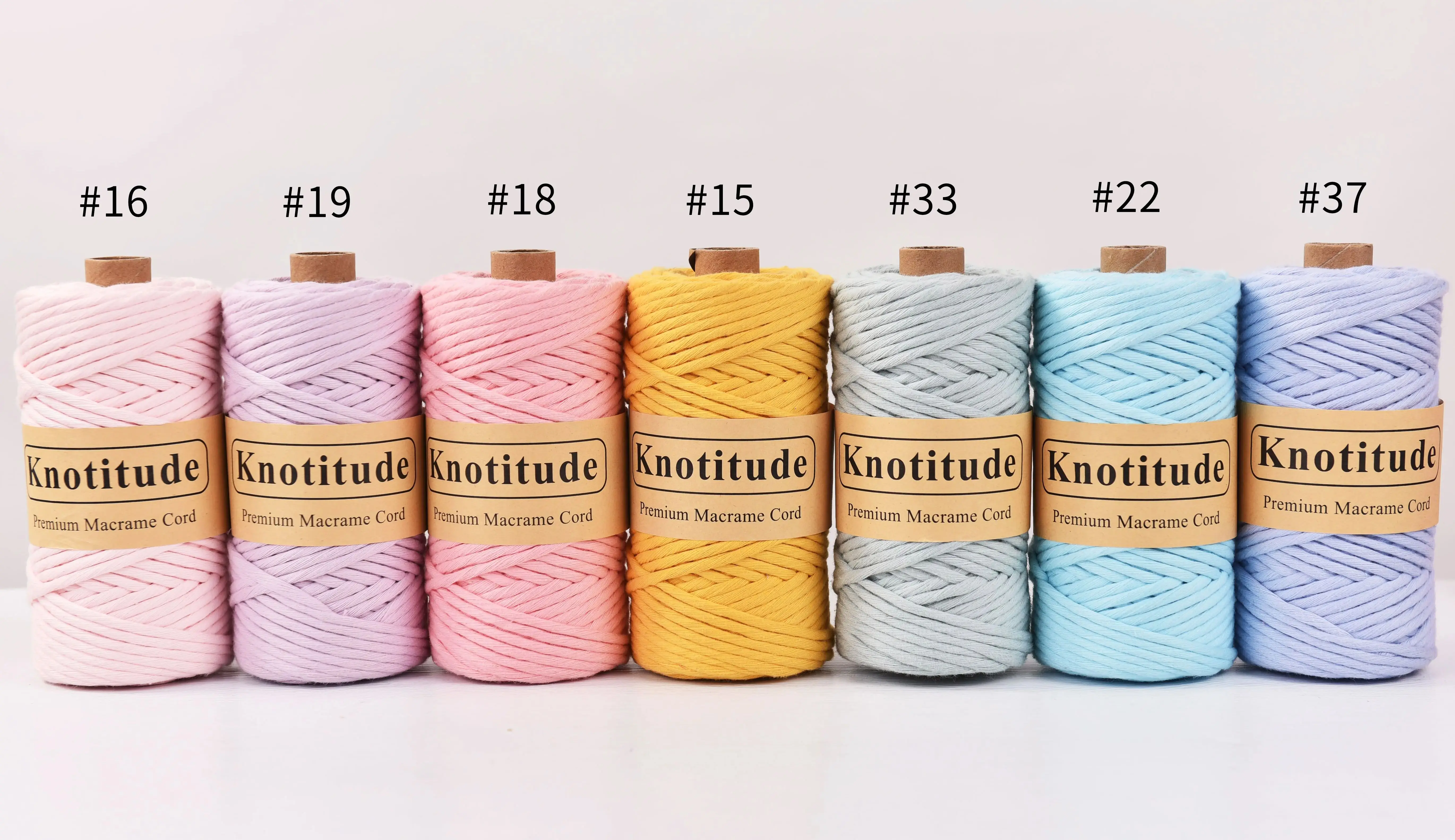 KNOTITUDE 3mm x 100yards Pure Cotton Single Strand Macrame Cord  320 feet Single Twist Natural Cotton Cord for Macrame 5
