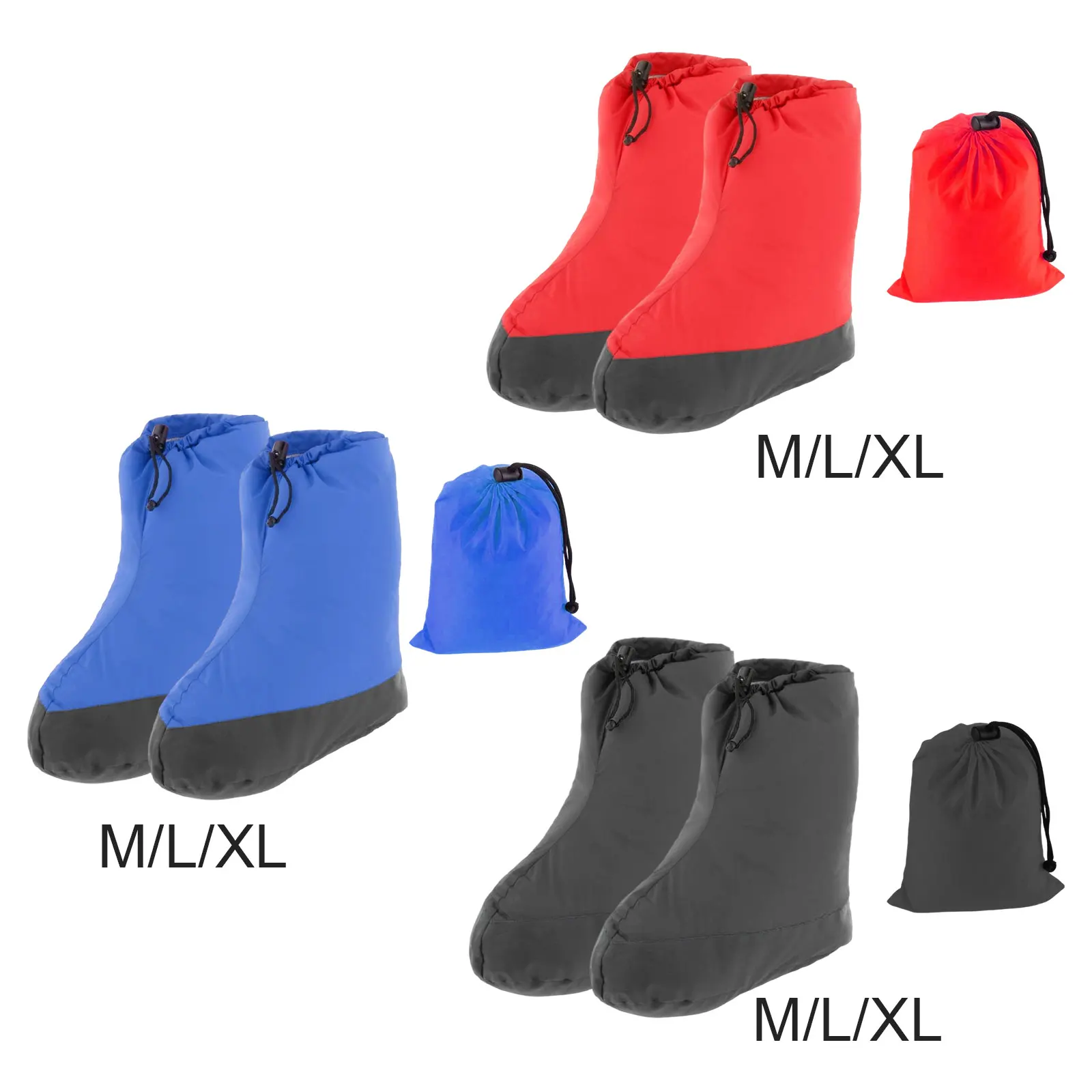Winter Duck Down Foot Cover Foot Warmer Down Booties Warm Socks Feet Cover Footwear for Outdoor Climbing Snowboarding