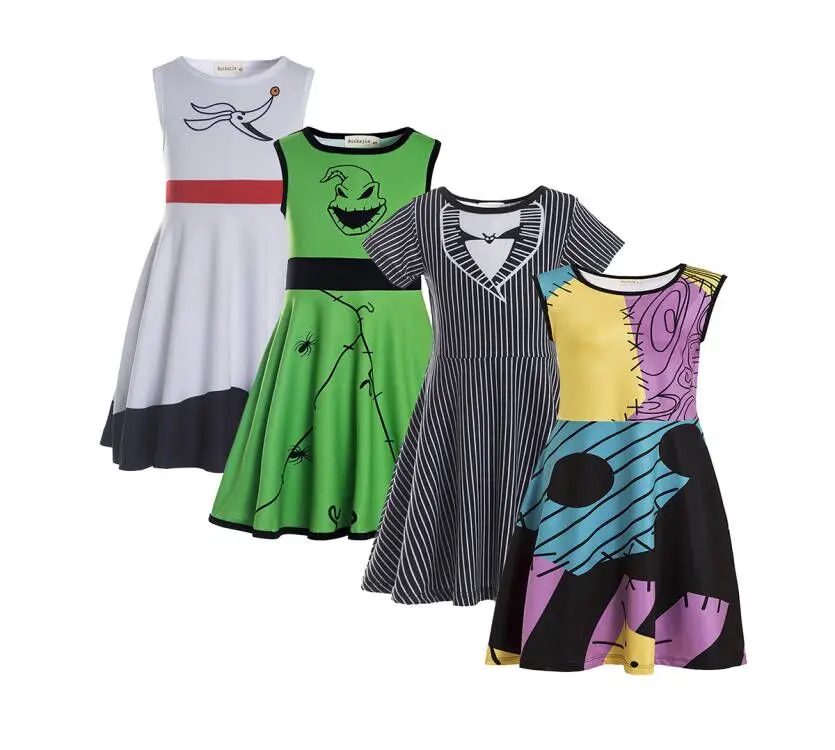 

Классический Костюм Салли из «Кошмар перед Рождеством», Женский костюм для младенцев и взрослых, платье принцессы для мамы, детское платье принцессы