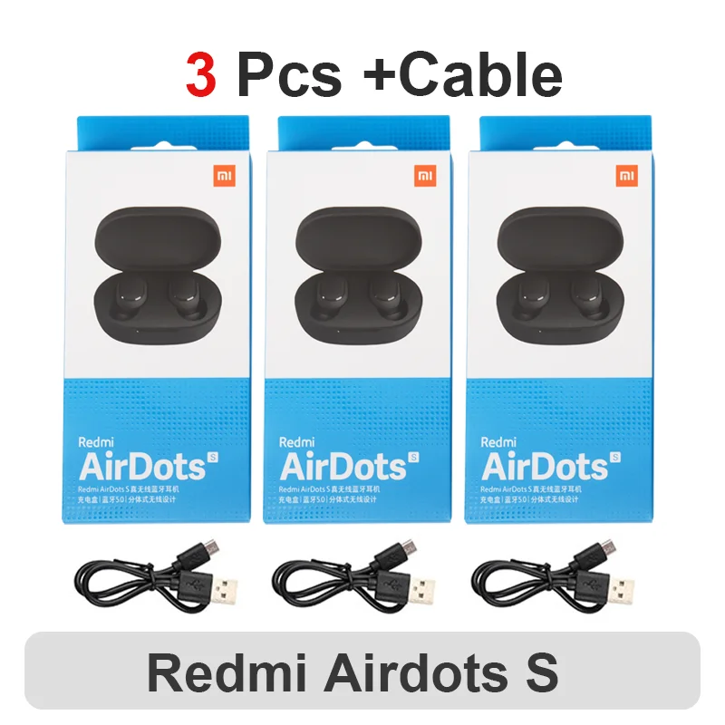 thumbnail image 1 of 3 auriculares Xiaomi Redmi Airdots S, verdaderamente inalámbricos, Bluetooth 5.0, auriculares con reducción de ruido y micrófono TWS, 1 of 5