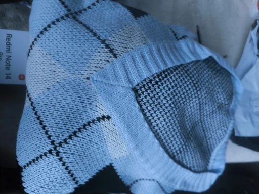 Geometric V-Neck Sweater