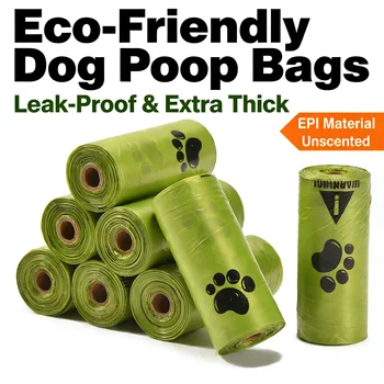 Eco-Friendly Dog Poop Bags Leak-Proof Extra Thick EPI Material Unscented Pet Waste Bags for Dog Walking Outdoor 1