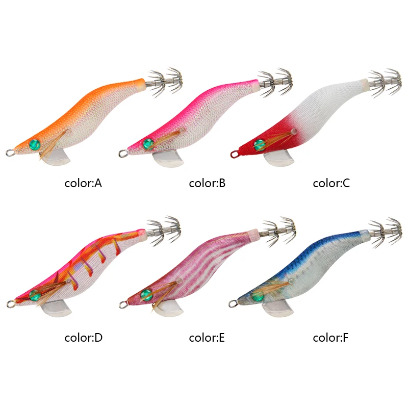 LETOYO 1-6pcs 2.5# 3.0# 3.5# Egi Luminous Squid Jig Sinking Glow Sea Fishing Lures Artificial Baits For Cuttlefish Octopus