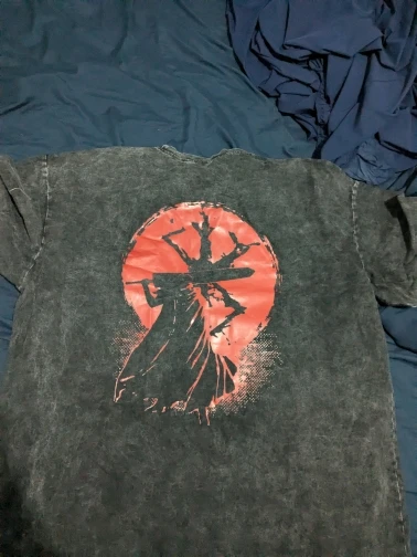 Berserk T-Shirt – Guts Silhouette & Red Moon Design | Cotton Oversized Anime Tee