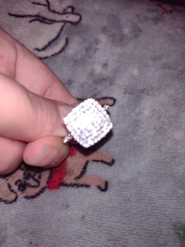 Big Bling Zircon Silver Ringar för kvinnor Mode bröllopsförlovningssmycken för kvinnor