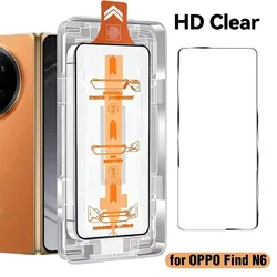 Anti - Spy Privacy Screen Protector with Easy Installation Kit and Anti - Scratch Tempered Glass Film - 3 Pack (HD Clear for Find N6)