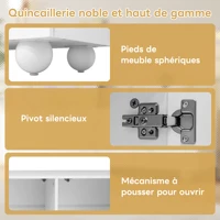 Moderner weißTV-Schrank, TV-St Duer, TV-Paneel, niedrigerer TV-St Duer. Einzigartiges Дизайн. 180,5x38x50 см (Д X B X H) — изображение 3