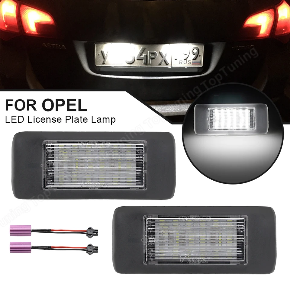 For Opel Astra J Sports Tourer Estate 2010-2015 Zafira Tourer C 2011-UP  2pcs Canbus LED Number License Plate Light Lamp - AliExpress