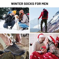 5 paires de chaussettes en laine mérinos pour hommes, chaussettes de randonnée super épaisses, chaussettes thermiques pour temps froid 6