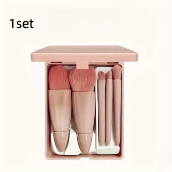 5-Piece Pink Makeup Brush Set 1