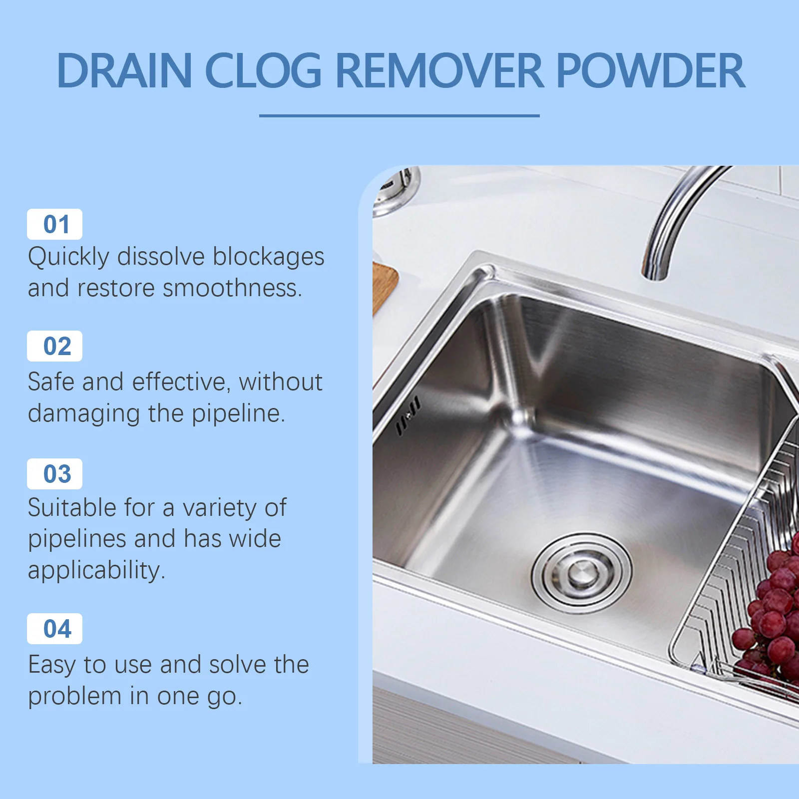 Jakehoe 25gx8pcs Toilet Cleaning Powder Yellow Urine Stain Cleaning Sewer Dredging Bathroom Bowl Descaling Pipe Dredge Powder