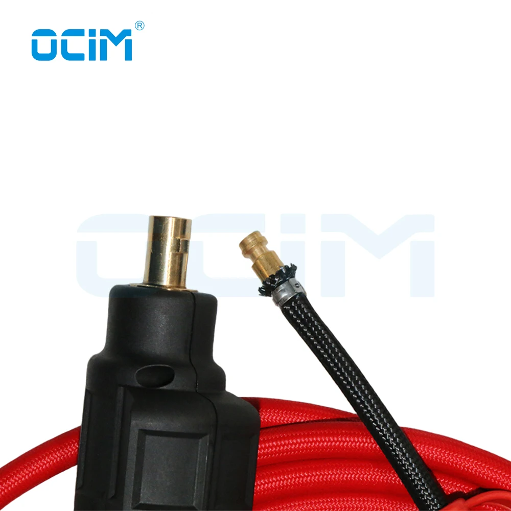 Tig Welding Gun Torch WP17 WP17F WP17V WP17FV 4M Red super soft Hose 35-70 Euro Connector welding torch