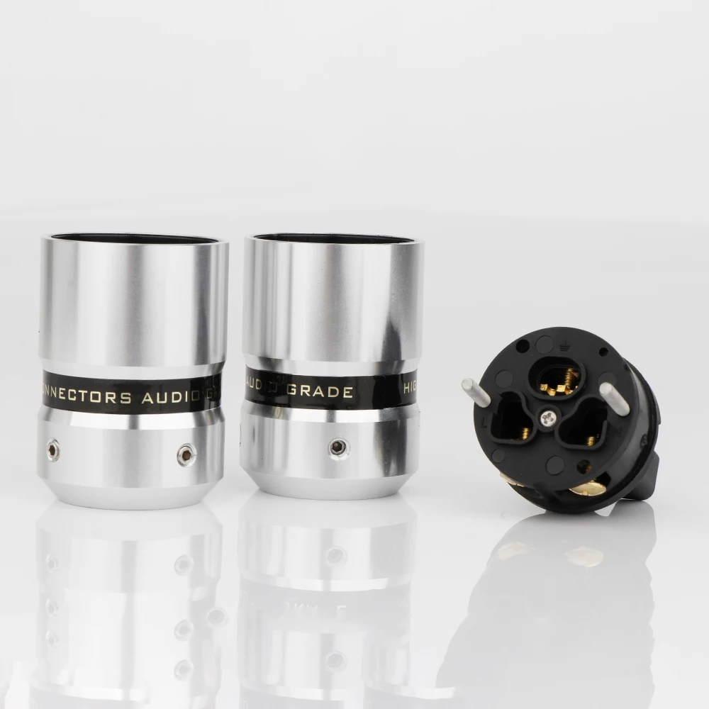 High-end-Stromanschluss Gold/Rhodiniert Schuko Stecker Hifi IEC320 C15 Stecker Buchse DIY Netzkabel Kabel – Detail 1