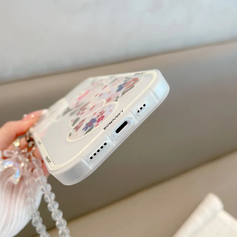 Handyhülle Für IPhone 15 (6,1") Mit Handgelenkband & Ständer – Süßes Kawaii Bären-Design, Silikon