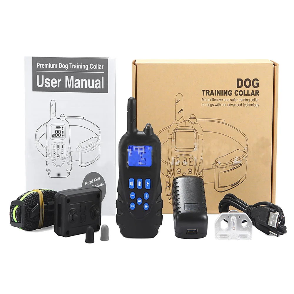 

120 PCs Bark Stopper Electronic Training Collar Device With Depth Waterproof Remote Control Dog Training Device