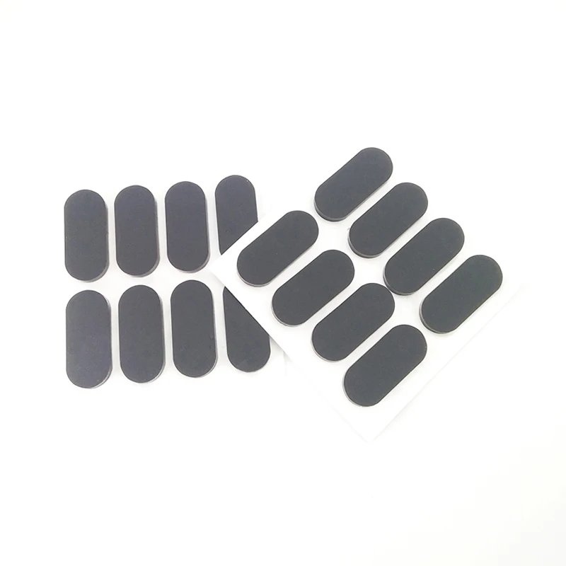 10Pcs Black Oval Silicone Rubber Feet Self-Adhesive Shock-Absorbing Pad Notebook Non-Slip Pad Width 9mm Factory Direct Sales