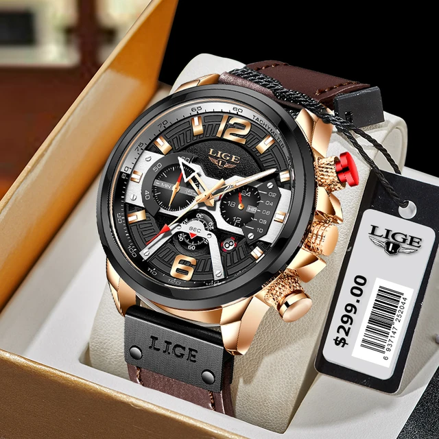 Lige Watch Quartz Wristwatches  Lige Brand Luxury Chronograph - 2023 New  Watches Men - Aliexpress