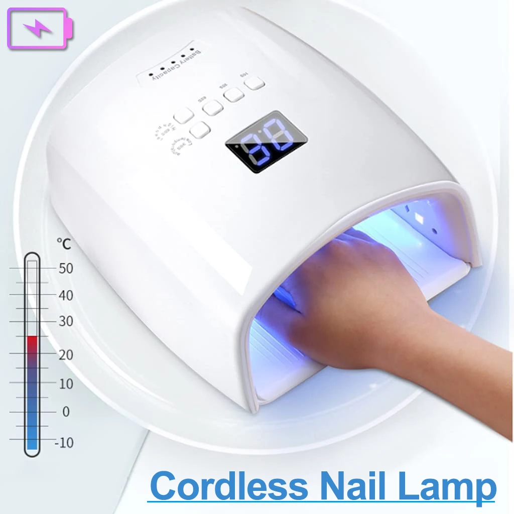 

Built-in Battery 30LEDs Nail UV Lamp Rechargeable Wireless Gel Polish Dryer Professional Manicure Light Cordless Nail Art Tools