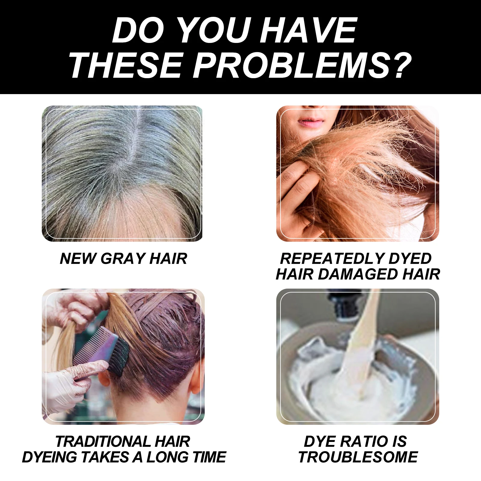 EELHOE Natural With Comb Long Lasting Cover White Gray Fruit Dye Permanent Hair Color Cream 80ml_voghion.com
