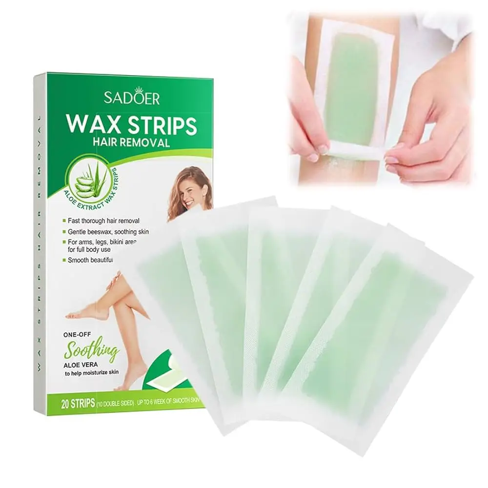 Bandes de cire froide, épilation des jambes épilatoires, aisselles