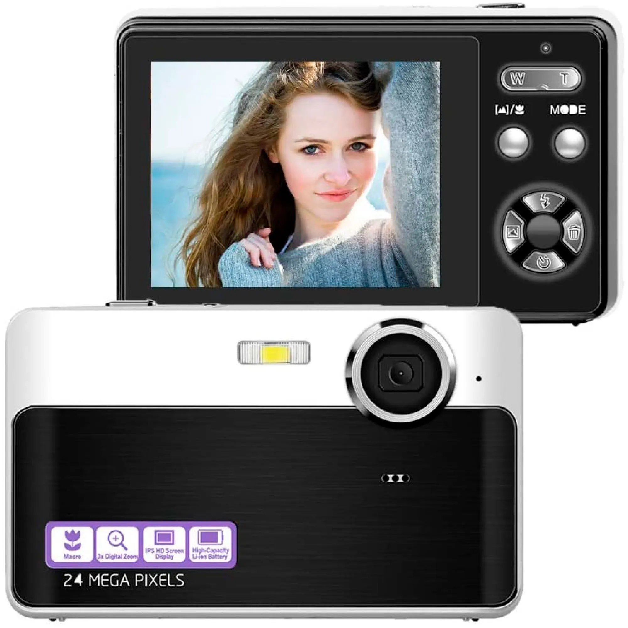 Camara Digital Vak Af 24mp Video 1080p Pantalla Ips 32gb