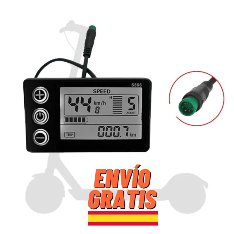 🛴Display Schermo S866 Monopattino Elettrico Smartgyro Rockway Speedway Crossover / Smartgo Speedway V2.0 / Zeeclo V322 / Zwheel T4 24V/36V/48V/60V - P