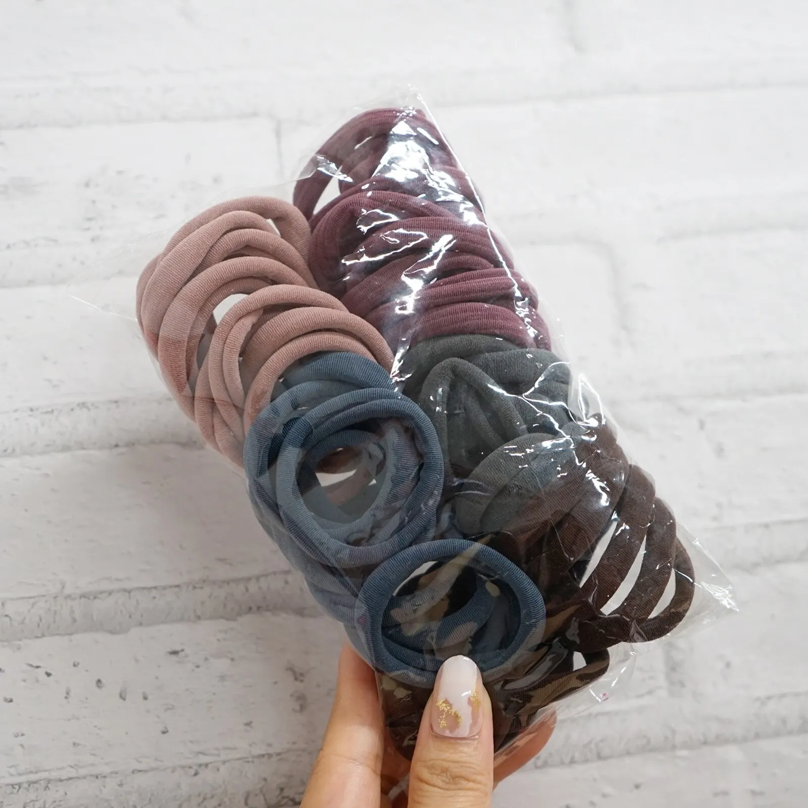 50PCS Soft Hair Ties,4 cm Ponytail Scrunchies Head Bands for Women Girls Kids Poncytail Holder Hair Accessories wholesale