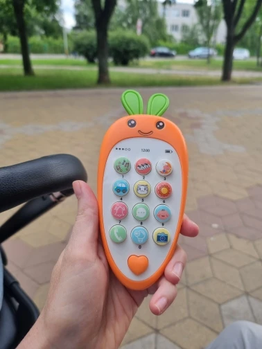 Phone Toy Music Sound Simulation with Teether for Sleepy Kids photo review