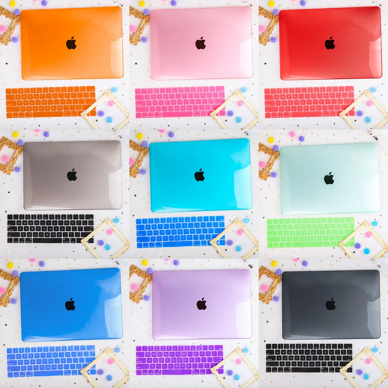 Chiaro Caso Di Cristallo Trasparente Per Macbook Air Pro Caso M2 M1 A2681 Pro 14 A2779 2023 Pro 16 13.3 Pollici A2338 A2251 A2289 A1708