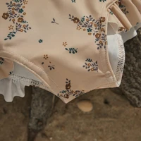 EWODOS 1-4 Years Toddler Baby Kids Girls Summer Sweet Swimsuits Floral Print Long Sleeve Ruffles Swimwear Beachwear Bathing Suit 6