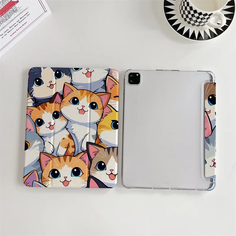 Charming Kawaii Cat iPad Cover - Cute Protective Tablet Case