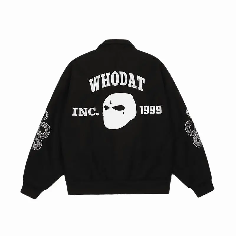 HipHopJaketPrintingWithLogoBaseballUniformStreetwearJackets