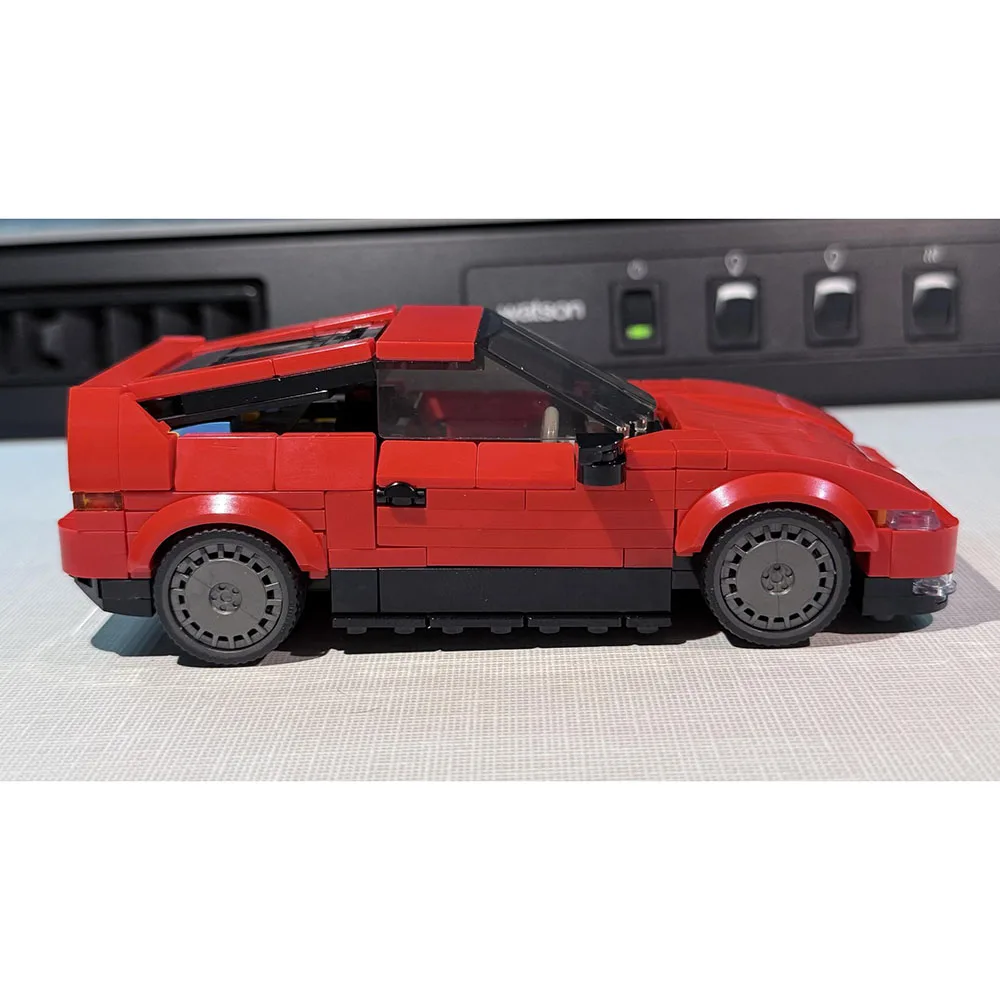 PolaDeer 308PCS MOC DIY Stadtfahrzeuge 1983 Taschenformat-Sportwagen CRX Baustein Montage Spielzeug Ziegel Kinder Geburtstagsgeschenke – Detail 12