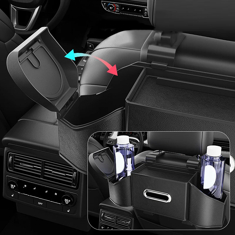Luxury Car Storage Box with Tissue Holder and Cup Holder