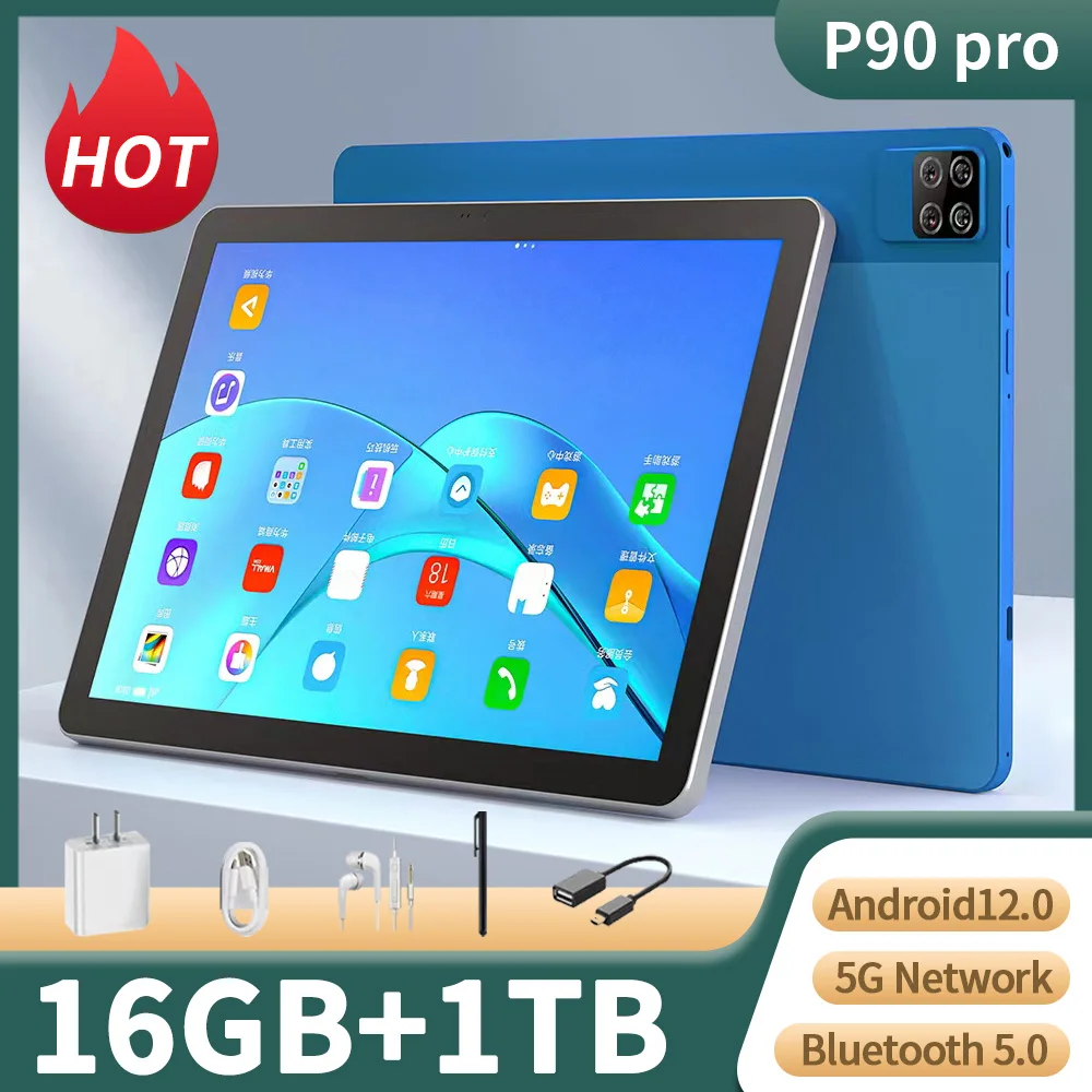 

Global 11 12 13 Inch Tablets Core Android 13.0 Supports Google Store 16GB+1TB 1TB Wireless Bluetooth SIM Card With Stylus Cover