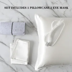 DISANGNI Luxurious Silk & Lyocell Blend Pillowcase for Hair and Skin - Premium Comfort and Breathability (White set)