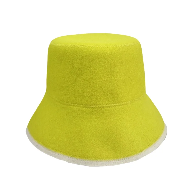 Gray Wool Felt Sauna Bucket Hat